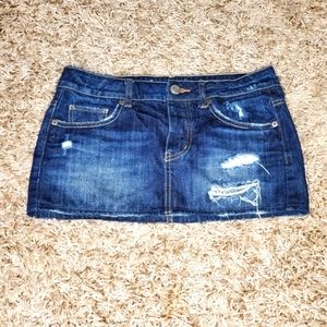 American Eagle Dark Wash Jean Mini Skirt